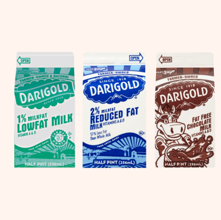 photo of mini milk cartos in three flavors